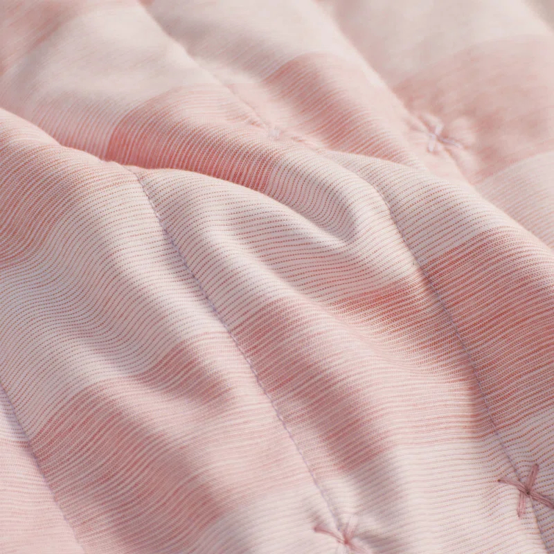 Sweet Home Collection Oversized Prewashed Checkered Plaid Embroidered Vintage Soft Quilt Set