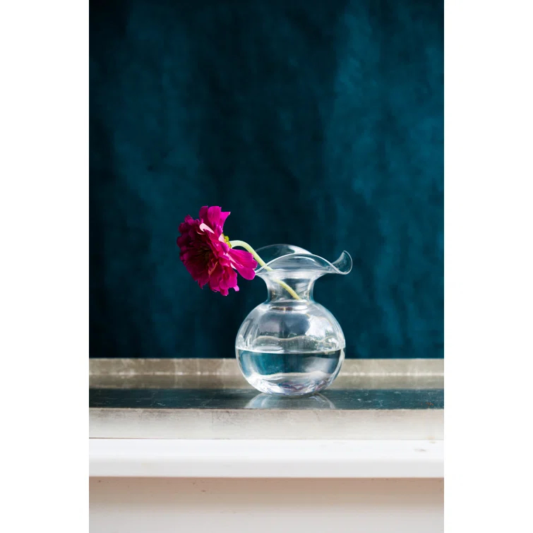 VIETRI Hibiscus Handmade Glass Table Vase
