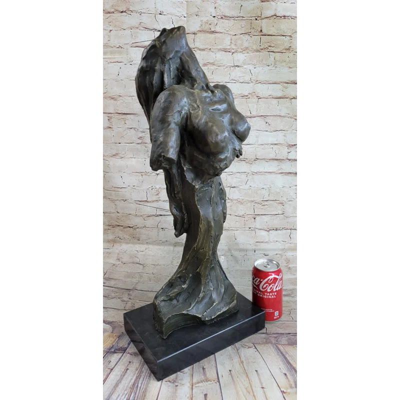 Red Barrel Studio® Tebbo Bronze Statue Figure Abstract Dancer Art Deco Modern Art Bronze Sculpture Deco