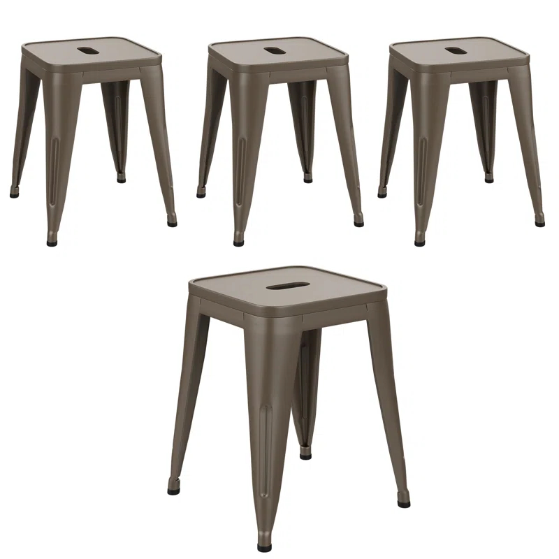 Williston Forge Apolito Counter Stool with Metal Frame (Set of 4)