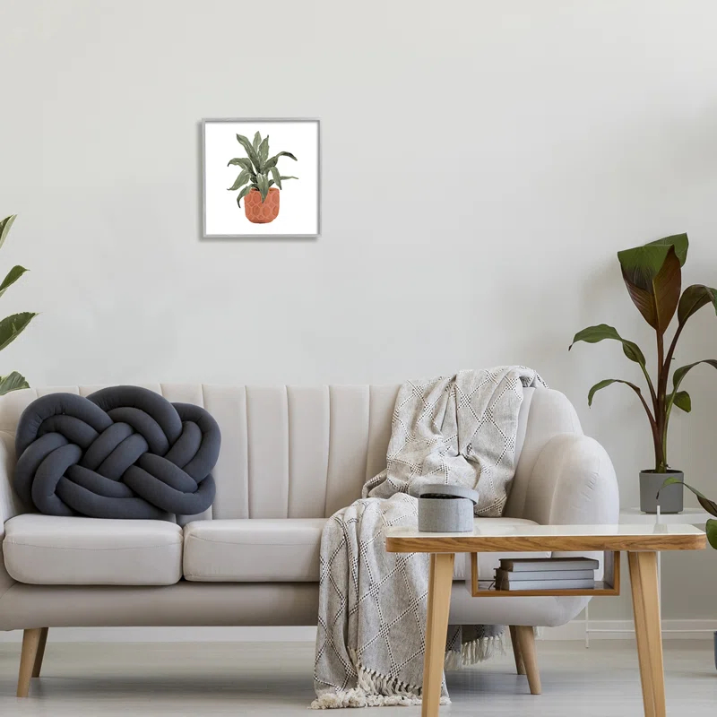 Stupell Industries " Simple House Plant Green Leaves Terracotta Planter Painting " by Lanie Loreth