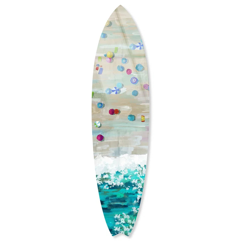 Notori Art Luxury Beach Surfboard Acrylic Coastal Wall Art by Notoriart