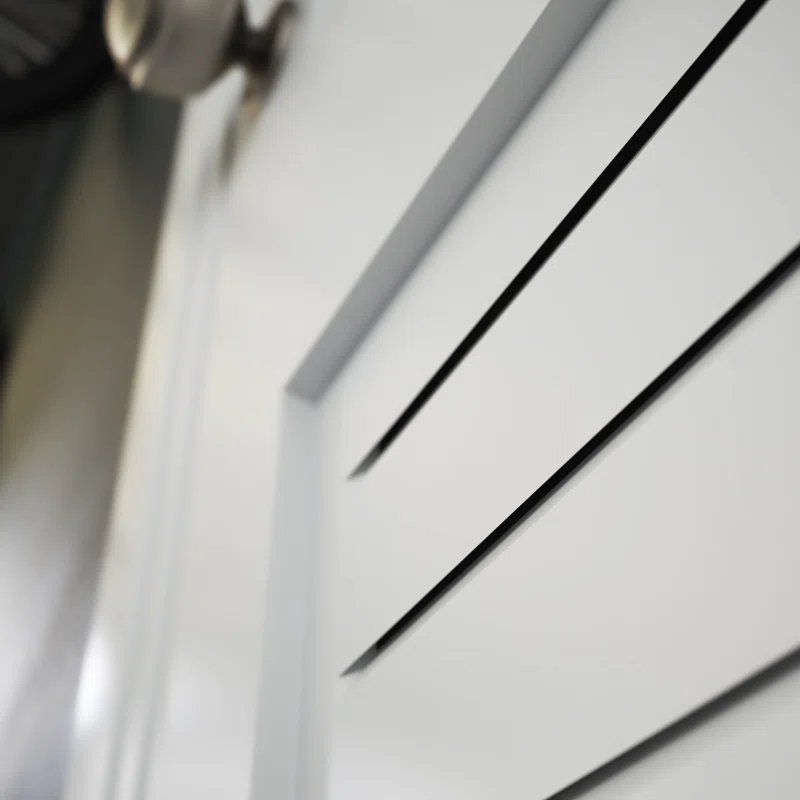 80'' Solid Wood Louvered Painted Slab Door