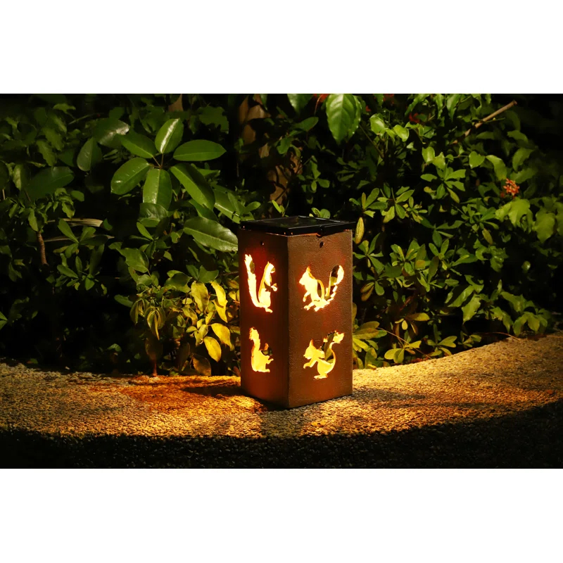Solar Themed Silhouette Indoor/Outdoor Garden Décor Lantern