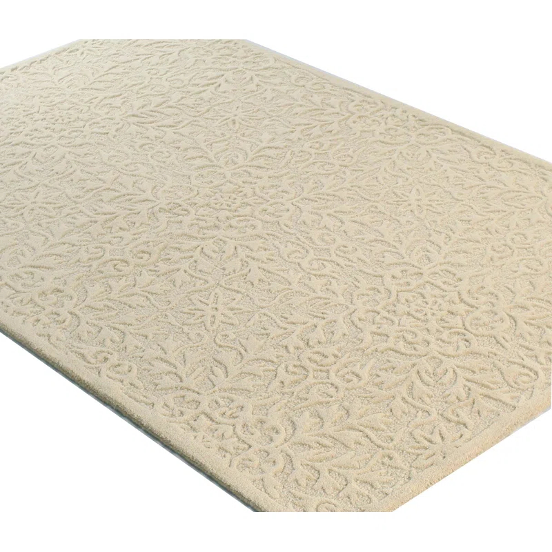 Darya Home Houston Collection Transitional Floral Area Rug Ivory