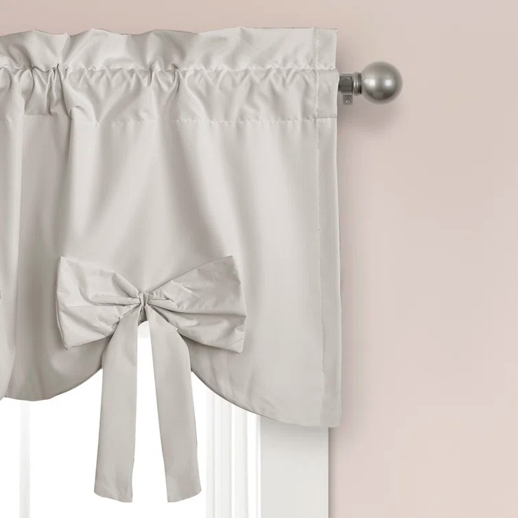 Lush Decor Melody Bow Scalloped 52'' W Window Valance