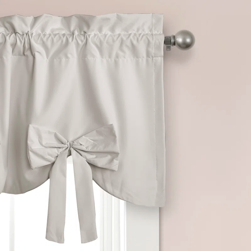 Lush Decor Melody Bow Scalloped 52'' W Window Valance
