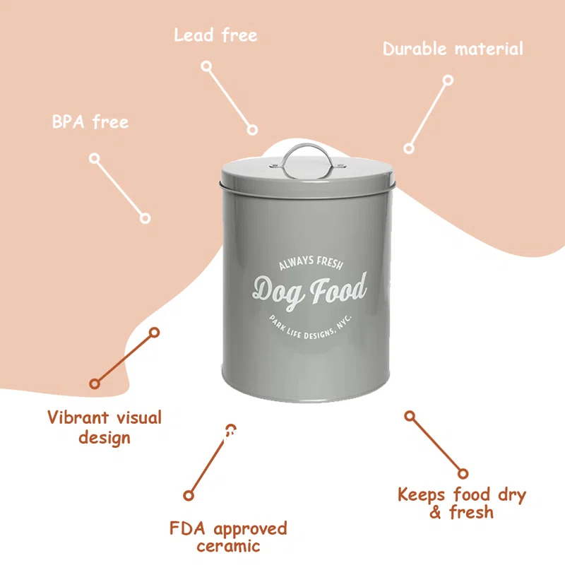 Wallace 8.7 Lb. Metal Food Storage Container