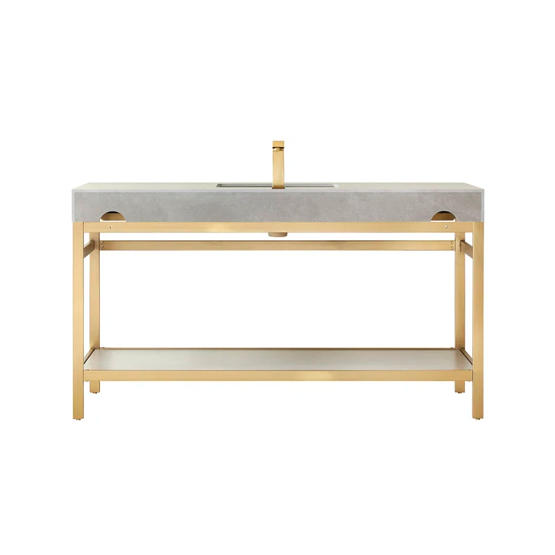 Vinnova 60'' Single Bathroom Vanity with Stone Top
