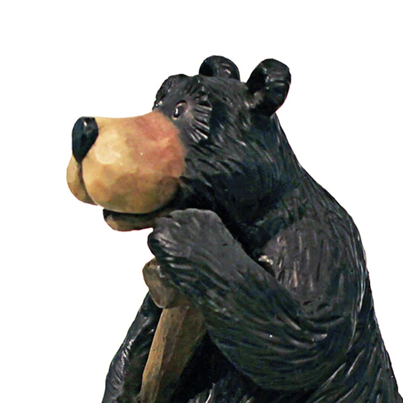 Design Toscano Moose and Black Bear in a Boat Statue