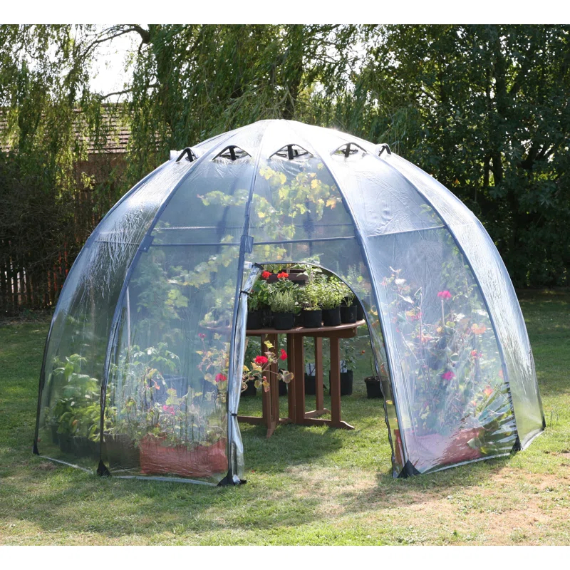 Haxnicks 11.5 Ft. W x 11.5 Ft. D Large Sunbubble Walk-in Greenhouse