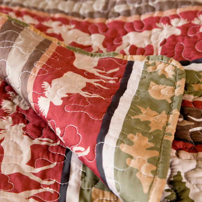 Cabin & Lodge Stripe Quilt Set