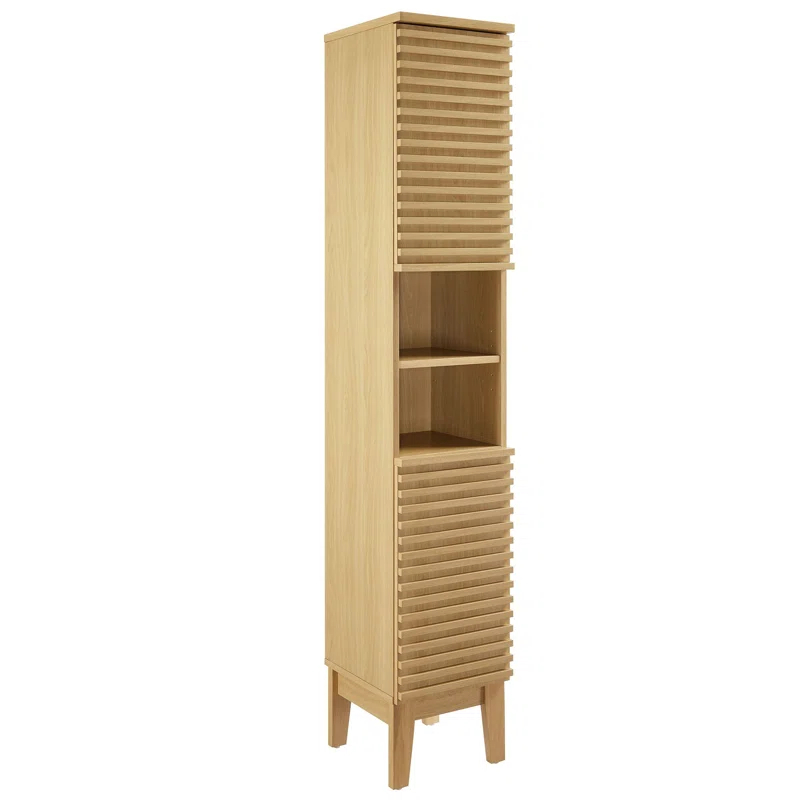 Modway Render Tall Narrow Bathroom Storage Cabinet