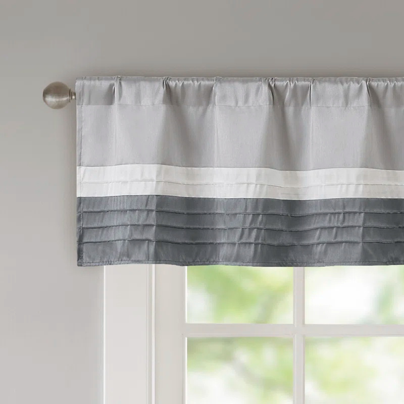 Madison Park Amherst Polyoni Pintuck Single Window Valance