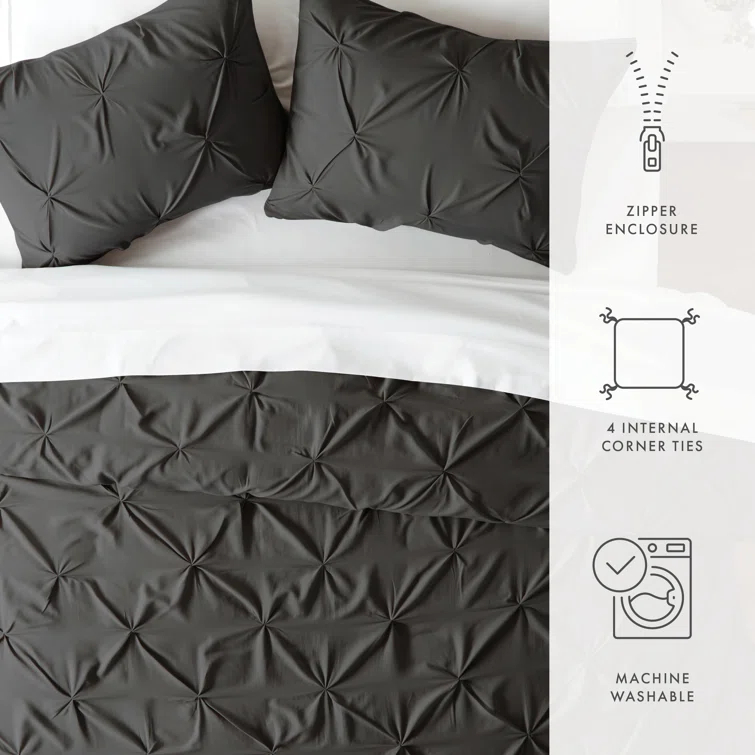 Becky Cameron Pinch Pleat Textured Duvet Cover Set