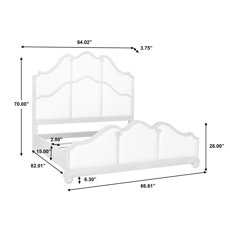 Pulaski Furniture Weston Hills Scrollwork Upholstered Bed