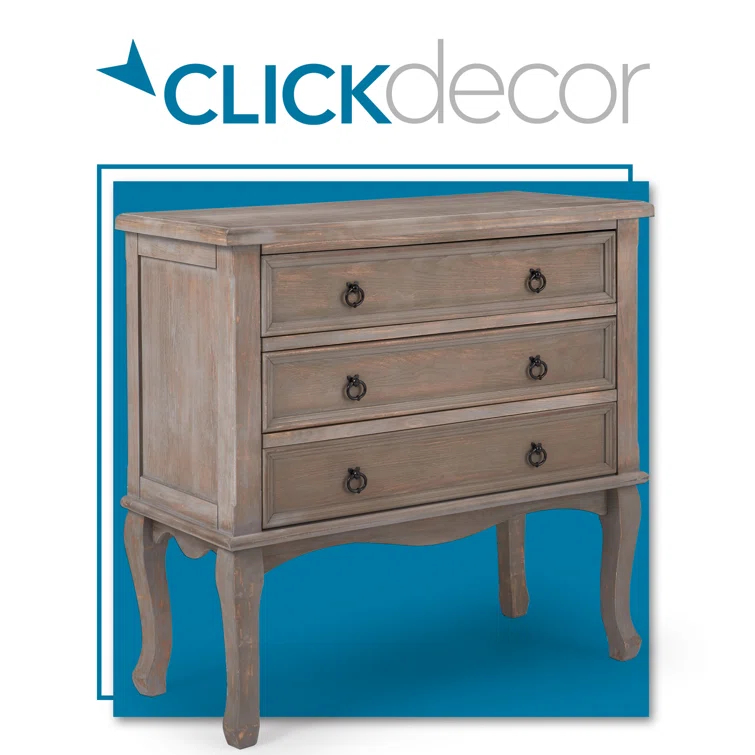 ClickDecor ClickDecor Thomas Antique Country Style Dresser Chest with 3-Drawers