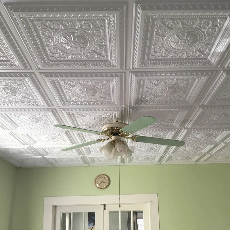 FromPlainToBeautifulInHours Economy La Scala Drop-In PVC Ceiling Tile (Set of 50)