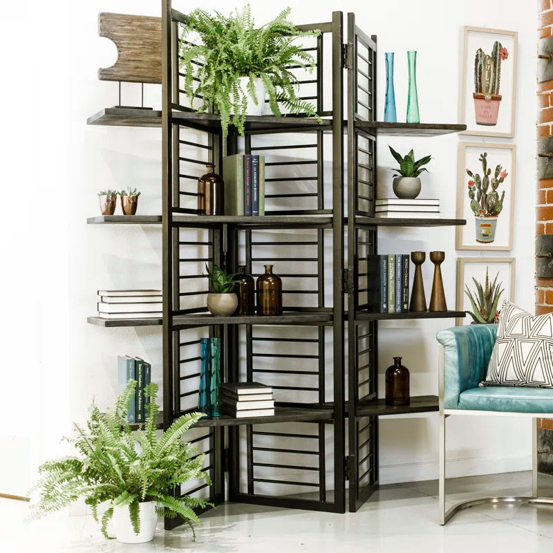 Yosemite Home Decor 65'' W x 79'' H 3 - Panel Solid Wood Folding Room Divider