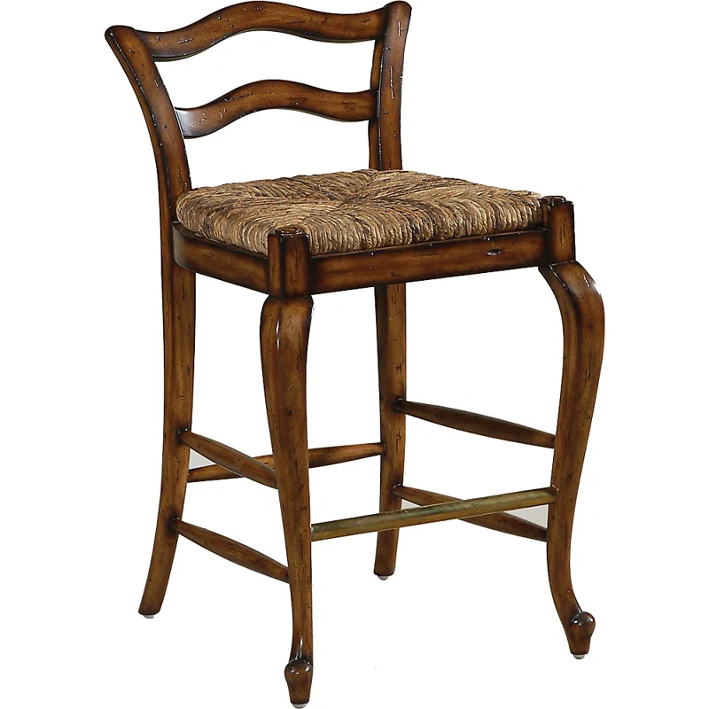 Maitland-Smith Provencal Counter Stool with Solid Wood Frame