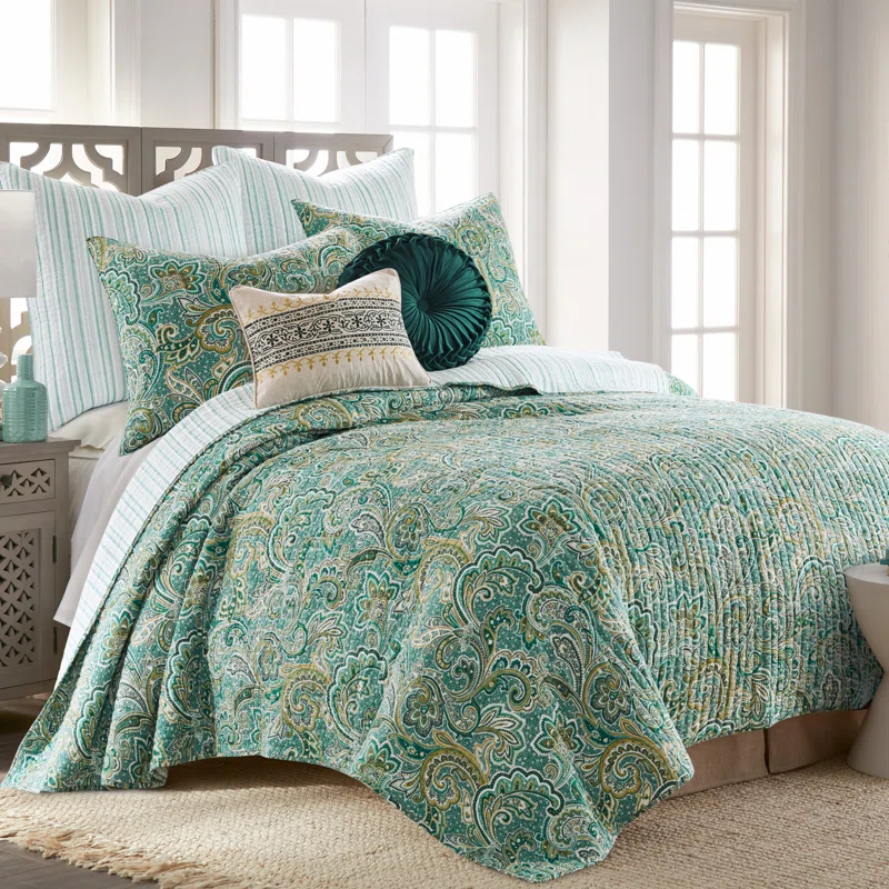 Levtex home Kimpton Green King Quilt Set