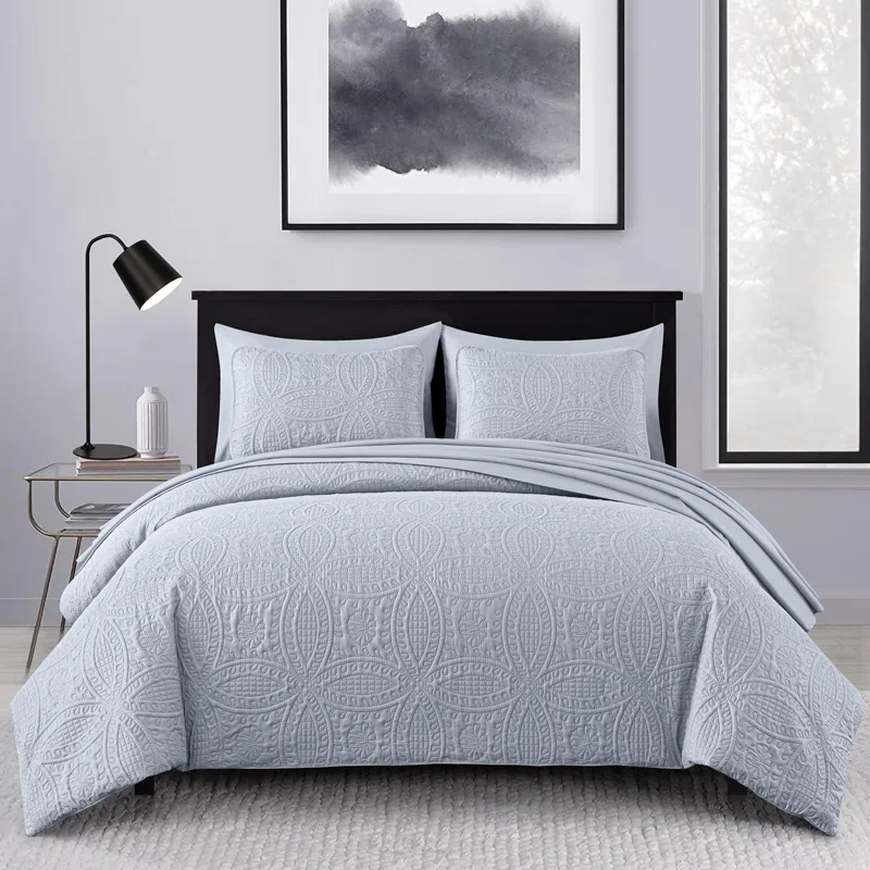 Chezmoi Collection Liam Microfiber 7 Piece Bed in a Bag Comforter Set