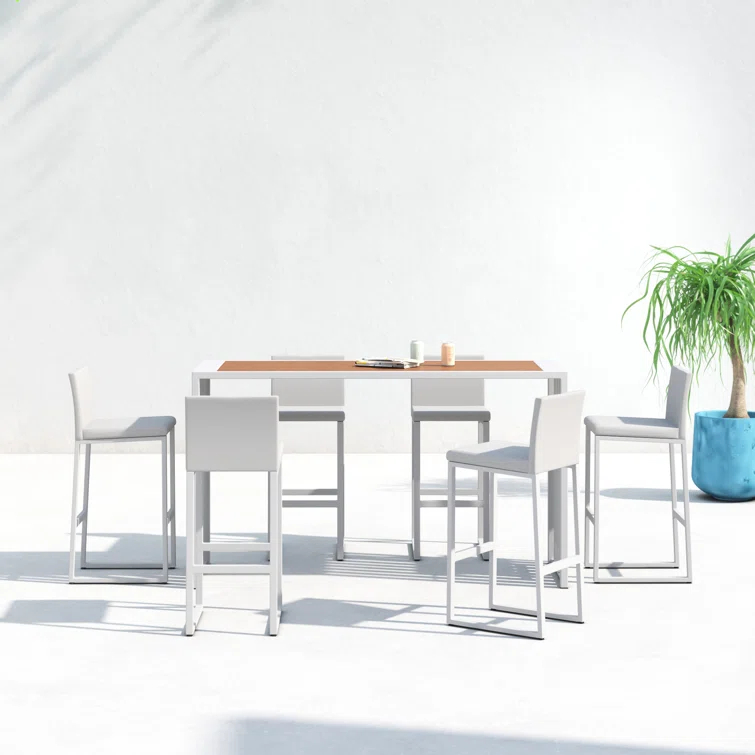 Jarrod 71'' Rectangular 6 - Person Outdoor Dining Set