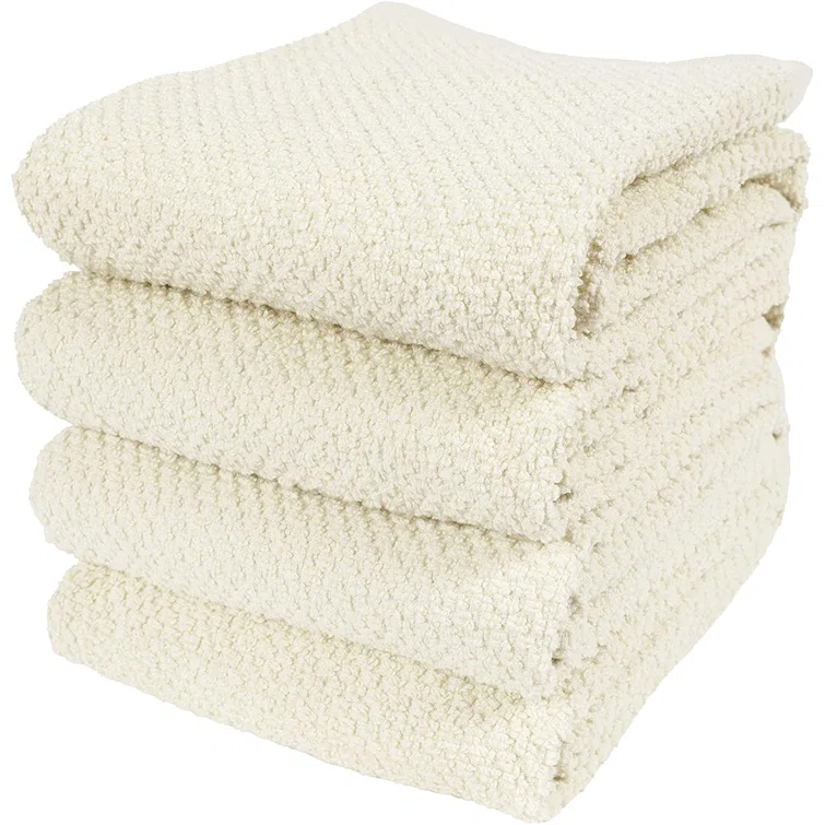 KAF Home Popcorn Terry Towels (Set of 4)