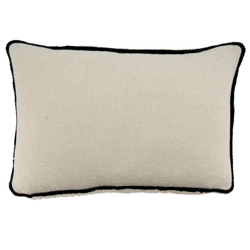 Saro Noir Cotton Reversible Pillow Cover