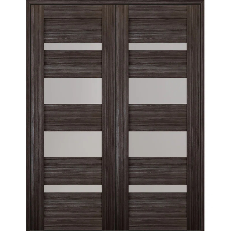Belldinni Paneled Wood and Glass Prefinished Mirella Standard Door
