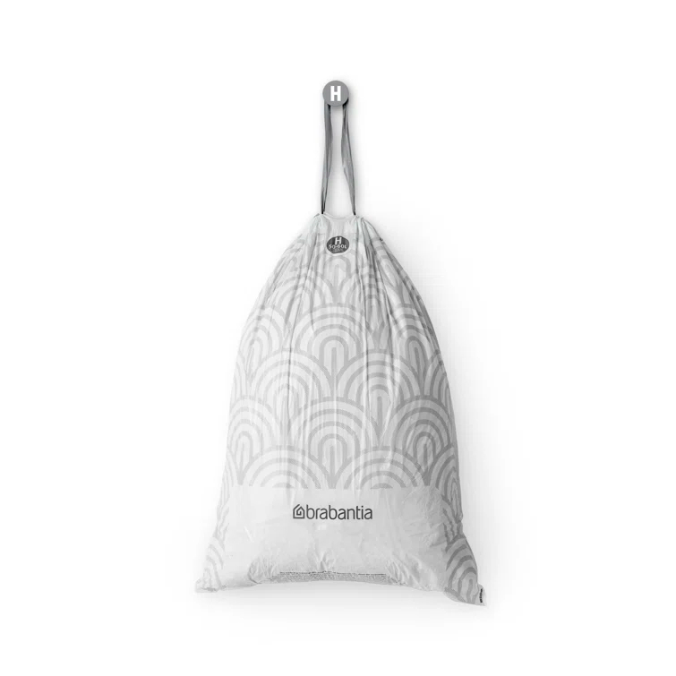 Brabantia Brabantia PerfectFit Trash Bags, Code H, 13.2-16 Gallon (50-60L), 120 Trash Bags (Set of 120)