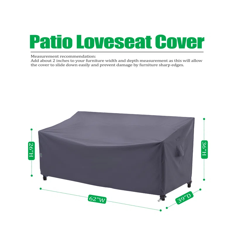 F&J Outdoors Premium Waterproof Outdoor Patio Sofa Cover: Latest Rip-Stop Fabric, 3-Year Warranty
