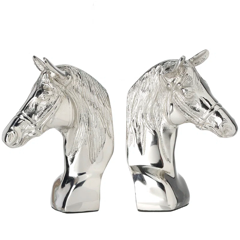 9" Highland Horsehead Bookends (Set of 2)
