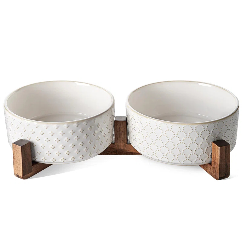 7 Inches Dog Food and Water Bowl