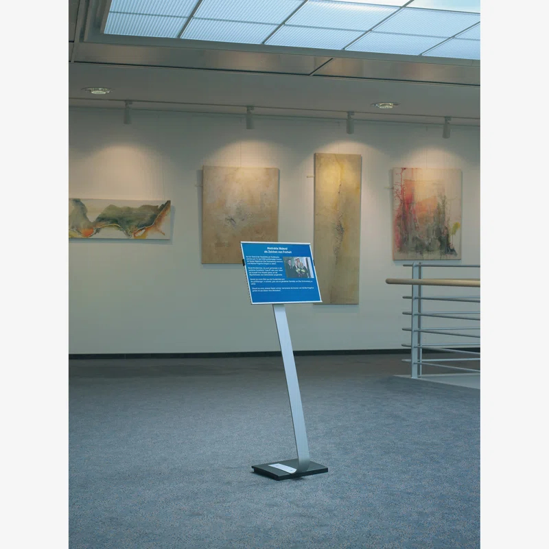 Info Sign Duo Floor Sign Stand For Letter-Size Inserts, 44-1/2" High