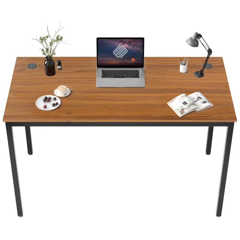 Eureka Ergonomic 47’’ Study Writing Computer Desk, Workstation With Cable Manager, Space Saving Office Home Desk With Multi Function, Gaming Desk Modern Industrial Style, Vintage Brown