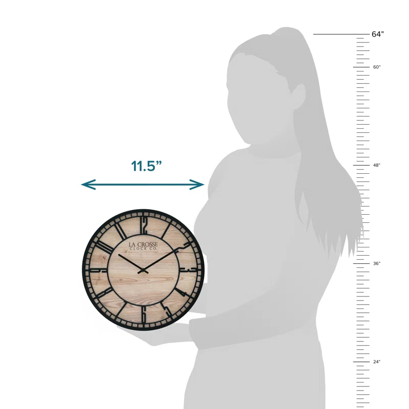 La Crosse Technology 11.5" Quartz Floating Dial Wall Clock