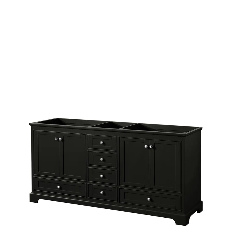 Wyndham Collection Deborah 71" Double Bathroom Vanity Base Only