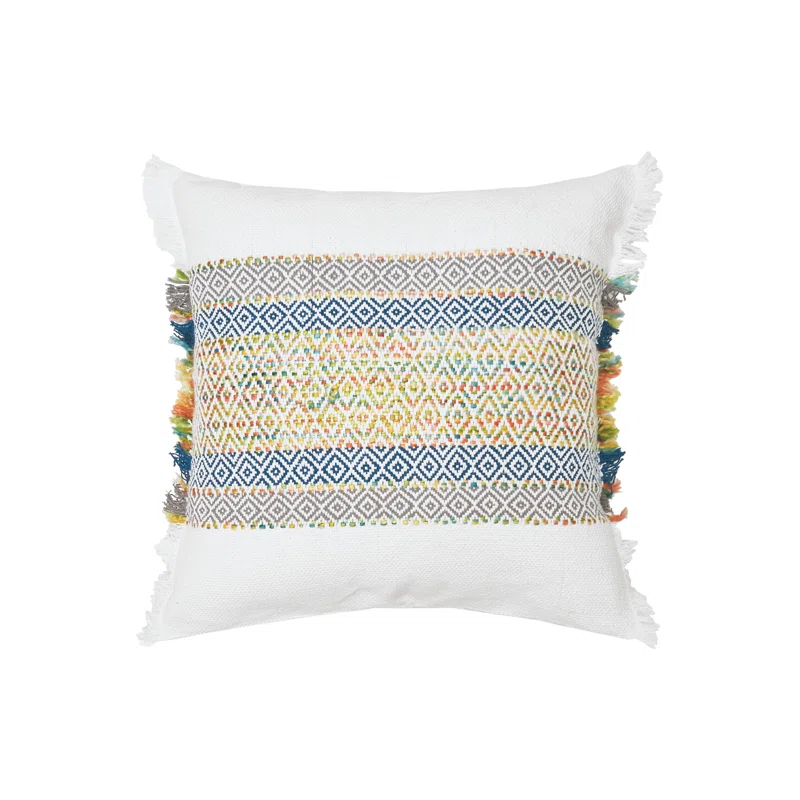 Ashley Geometric Cotton Blend Throw Pillow