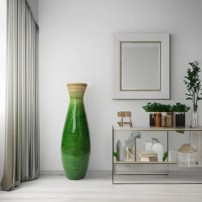 Uniquewise Handmade Wood Floor Vase