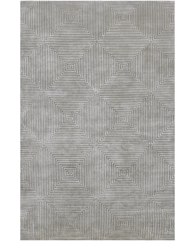Candice Olson Rugs Luminous Blue Gray / Silver Blue Contemporary Rug
