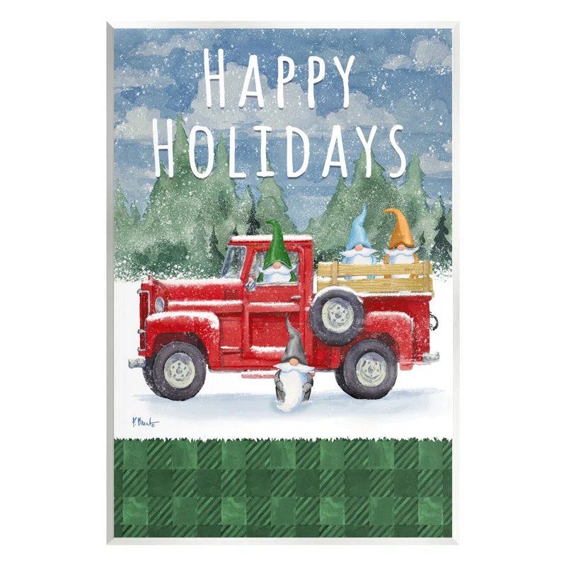 Stupell Industries " Happy Holidays Truck " by Paul Brent