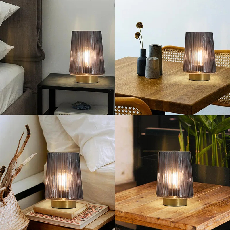 Latitude Run® Battery Operated Lamp With Timer, Table Lamps For Bedroom