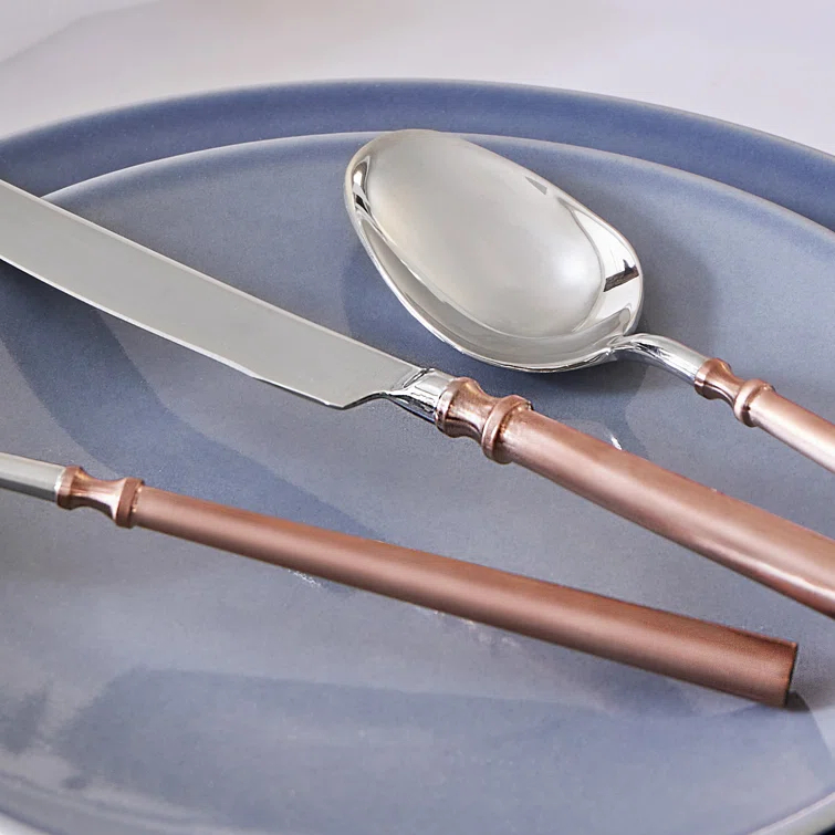 Regal Copper Handle 18/10 Stainless Steel 20 Piece Flatware Set, Service For 4