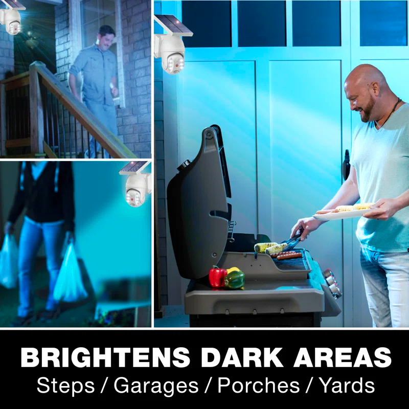 Bell + Howell LED Solar Powered Outdoor Security Spotlight with Motion Sensor