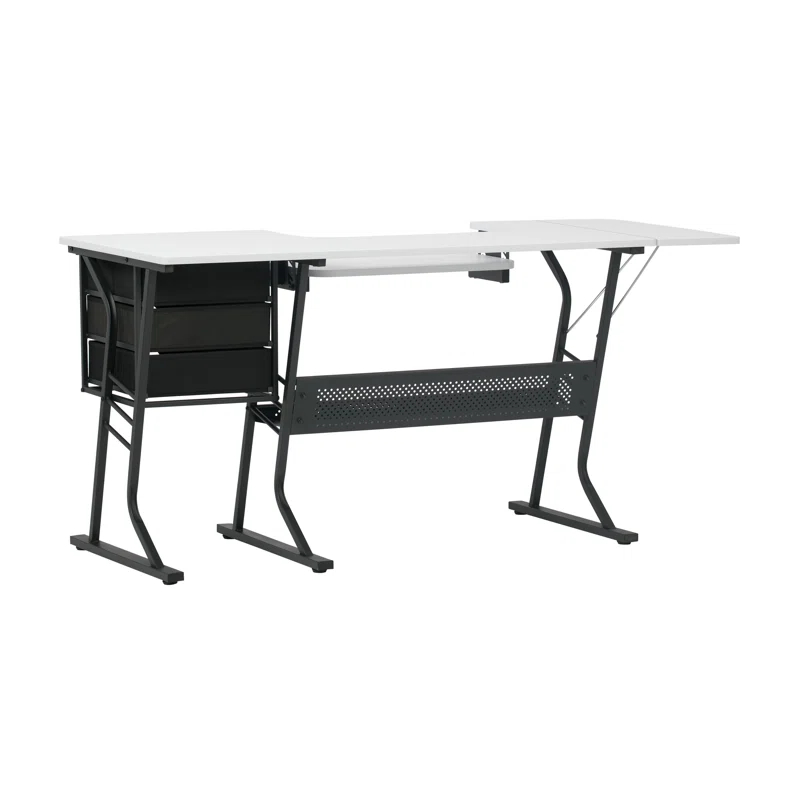 60.25'' x 23.75'' Sewing Table with Sewing Machine Platform