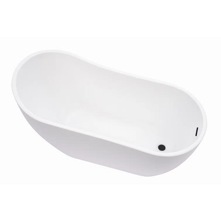 Vanity Art Amara Acrylic Freestanding Soaking Bathtub VA6904-S-MB