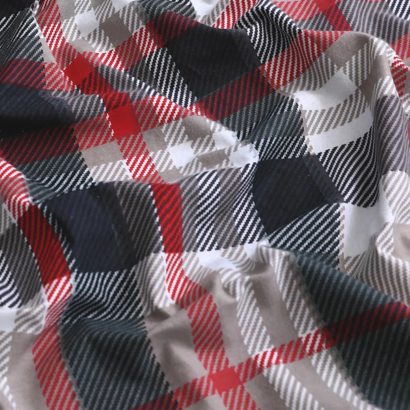 Feather & Stitch NY Flannel Plaid Sheet Set