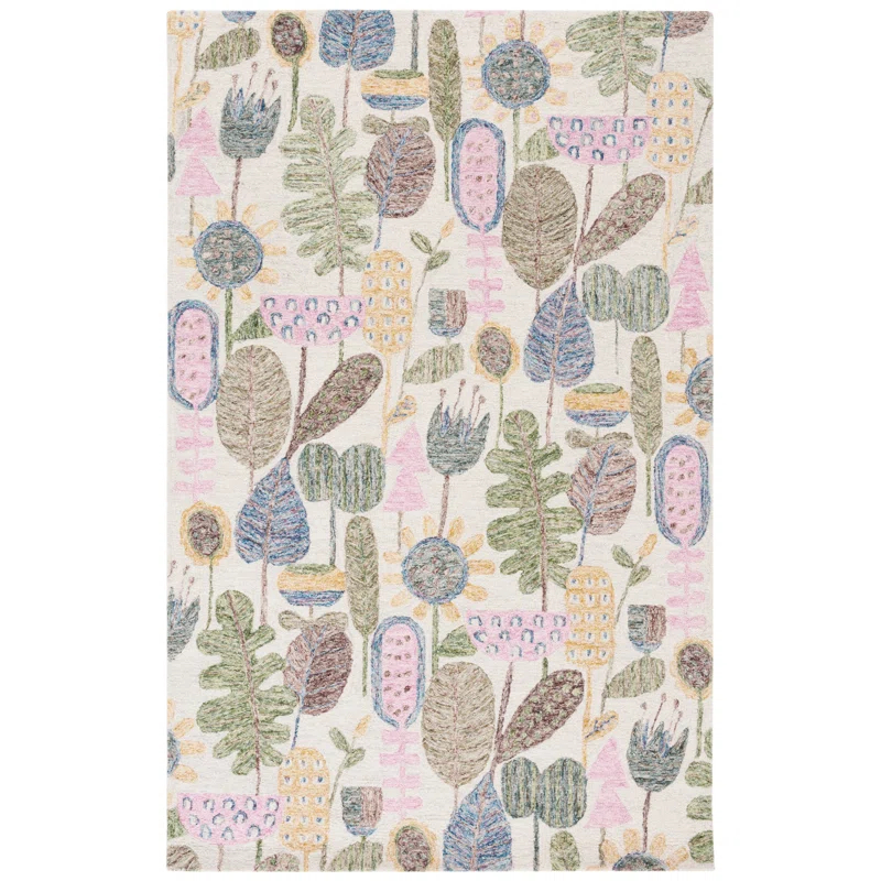 Safavieh Jardin Hand Tufted 80% Wool 20% Cotton Floral Rug