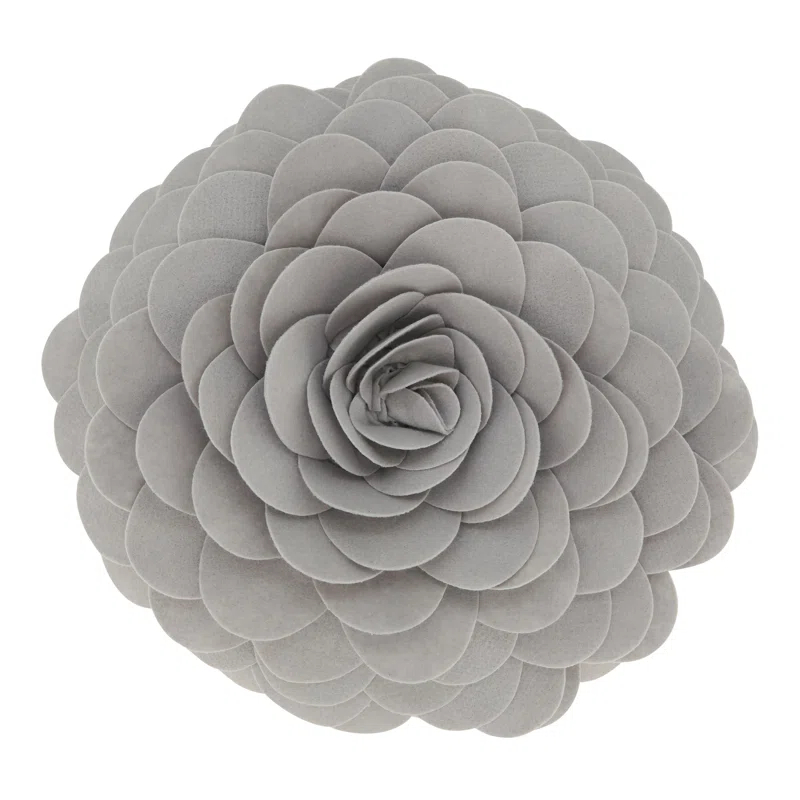 Saro Felt Collection Appliqued Felt Throw Pillow